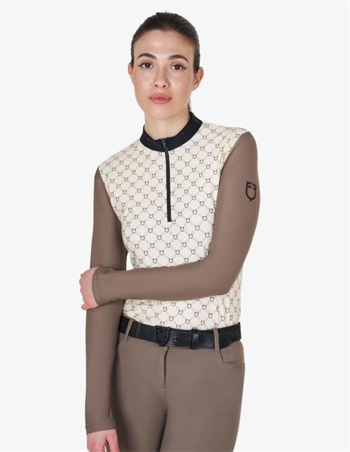 Equestro træningsbluse m monogram print 