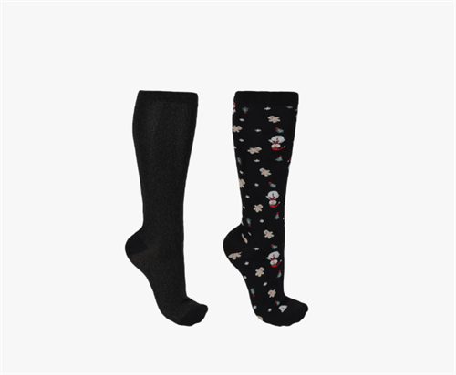 QHP ridestrømper m julemotiv