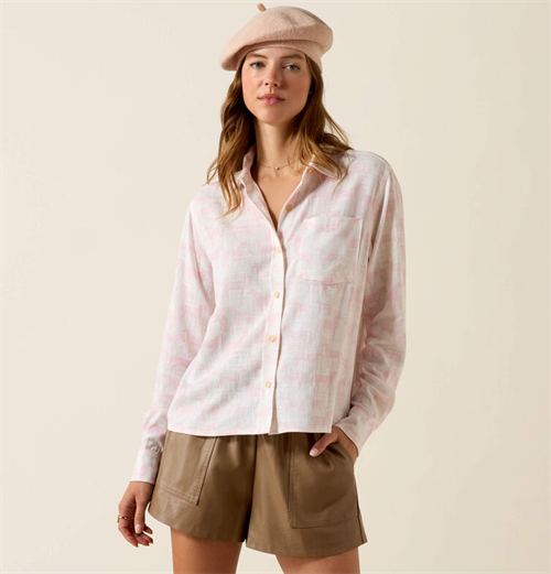 Ariat Rudford Icy Pink Horseprint skjorte