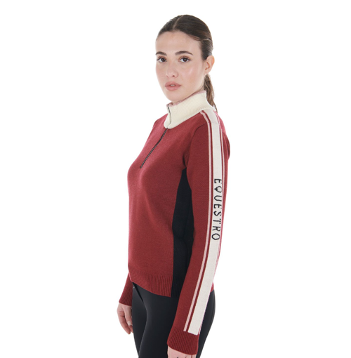 Equestro High Neck knit sweater FW24