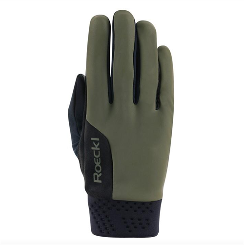Roeckl Wolfach vinter ridehandsker olive reflect